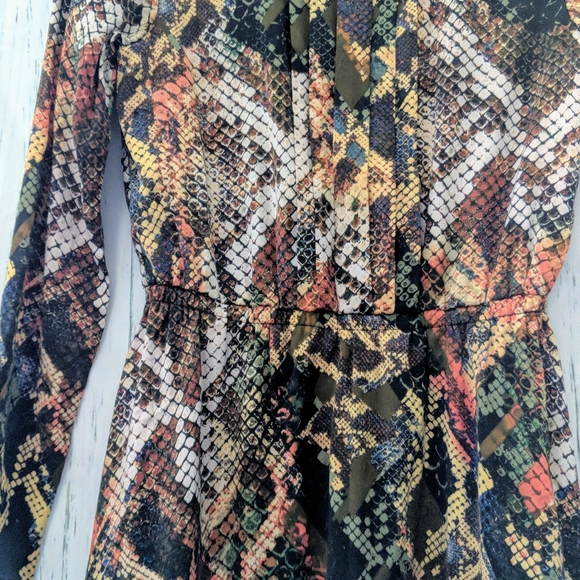 3/$20 Cavalier Snake Print Pleat Front Midi Dress - Picture 8 of 8